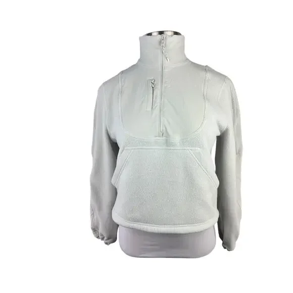 Lululemon Fleece Ripstop Hiking Pullover Women's Size 6 Bone Mockneck Sweatshirt - Picture 16 of 16
